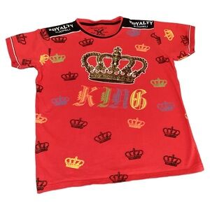 Bucheli Men’s Red Italian Style Slim Fit Short Sleeves Round Neck T-Shirt Size M